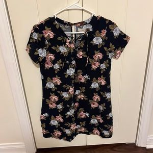 Black with floral print